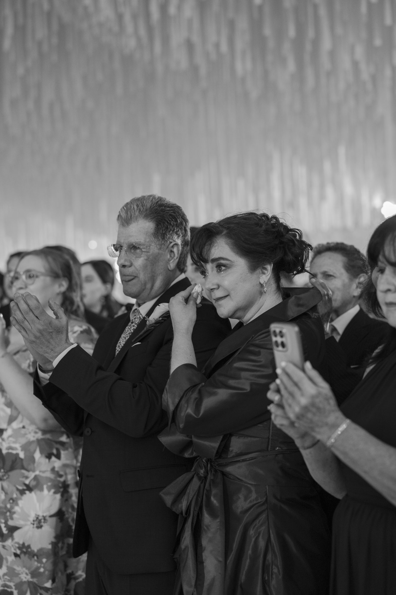 Emotional guests at the ceremony